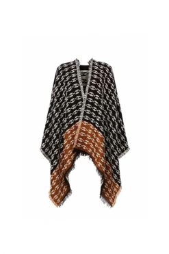 Elisabetta Franchi Poncho's Cloak Black