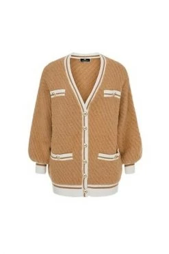 Elisabetta Franchi Vesten Cardigans Brown -Elisabetta Franchi Winkel de3158e0afb74d9884bc55244b776c6c