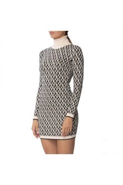 Elisabetta Franchi Casual Jurken RIBBED TURTLENECK MINI DRESS Black -Elisabetta Franchi Winkel de40c42b6d020a1e26d7296dec1d0f7e