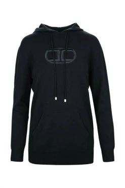 Elisabetta Franchi Hoodies & Sweatvesten Tricot Jersey Black
