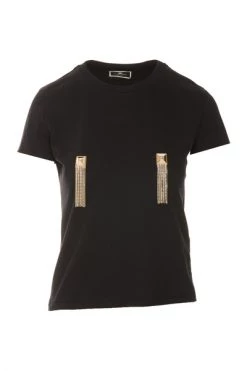 Elisabetta Franchi T-Shirts Black -Elisabetta Franchi Winkel dfbbecced967c7c3c7012145063e1db8