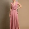 Elisabetta Franchi Jurken Red Carpet Dress With Lurex Drape Pink
