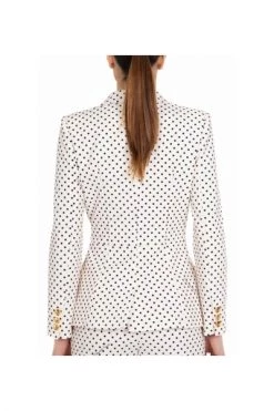 Elisabetta Franchi Blazers Dot-print Blazer White 6 Elisabetta Franchi Blazers Dot-print Blazer White -Elisabetta Franchi Winkel dff2a9a19d83c4633294b46b523014bf