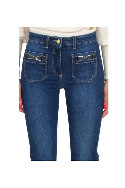 Elisabetta Franchi Cropped Jeans Blue 2 Elisabetta Franchi Cropped Jeans Blue - Afbeelding 2
