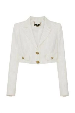 Elisabetta Franchi Blazers Jackets White -Elisabetta Franchi Winkel e0d7e21e58bfee843b87956df29b2384