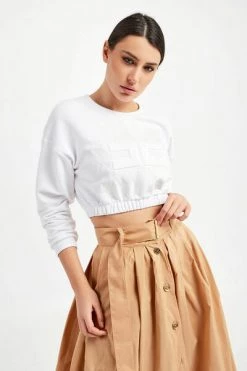 Elisabetta Franchi Shirts Sluder Slip White -Elisabetta Franchi Winkel e0e686551d9073ab33c32cf6b685ab4c