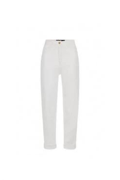 Elisabetta Franchi Vrijetijds Broeken Boyfriend Jeans White