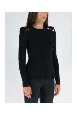 Elisabetta Franchi T-shirts Long Sleeve Tops Black -Elisabetta Franchi Winkel e127f8ba6ac36492497cc225c414e782