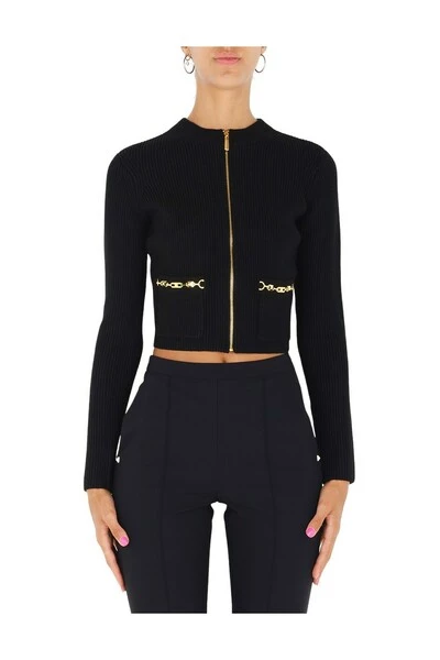 Elisabetta Franchi Vesten Cardigan MK47S26E2 Black 4 Elisabetta Franchi Vesten Cardigan MK47S26E2 Black - Afbeelding 4