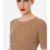 Elisabetta Franchi Sweaters Round-neck Knitwear Brown