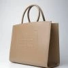 Elisabetta Franchi Shoppers Tote Bags Beige