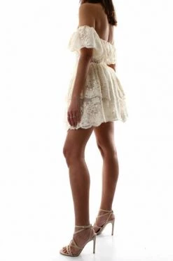 Elisabetta Franchi Jurken Dress AB22622E2-193 Beige