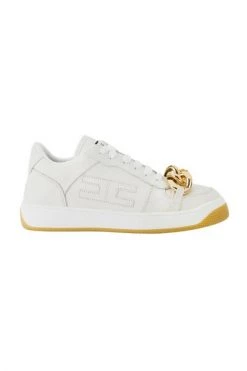 Elisabetta Franchi Sneakers Chain Trainers White -Elisabetta Franchi Winkel e59a7ffa17c7576bad3e756ae767eb9a