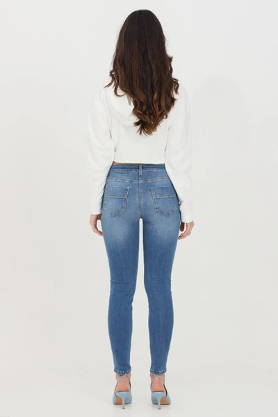 Elisabetta Franchi Skinny Jeans Jeans Blue 5 Elisabetta Franchi Skinny Jeans Jeans Blue - Afbeelding 5