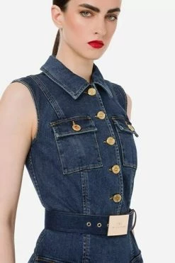 Elisabetta Franchi Casual Jurken Midi Dresses Blue -Elisabetta Franchi Winkel e5bc8dc0bc7599146f89357b99823a79