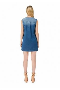 Elisabetta Franchi Casual Jurken Mini Denim Dress Blue