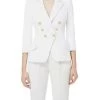Elisabetta Franchi Blazers Fitted Jacket With Lapels White