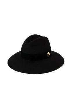 Hoeden ELISABETTA FRANCHI BLACK WOOL HAT Black
