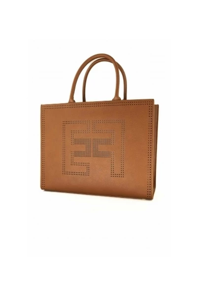 Elisabetta Franchi Shoppers Shopper Bag Brown 1 Elisabetta Franchi Shoppers Shopper Bag Brown