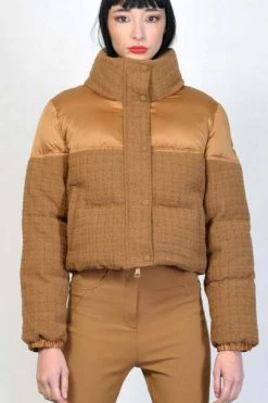 Elisabetta Franchi Winterjassen Cropped Jacket Brown