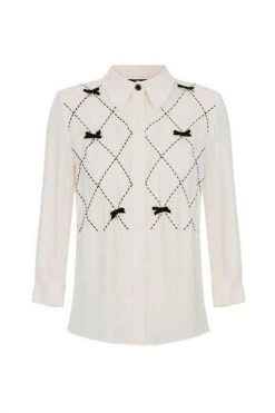 Elisabetta Franchi Longsleeve Shirts Shirts White -Elisabetta Franchi Winkel e83f5f99d76dfa579b043fb71de6b65a