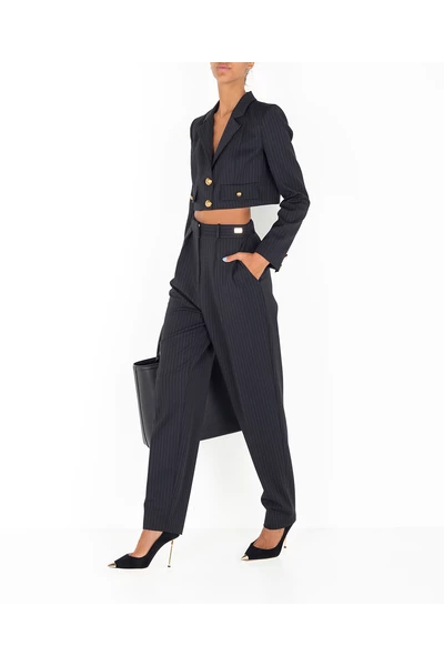 Elisabetta Franchi Vrijetijds Broeken Trousers Black 2 Elisabetta Franchi Vrijetijds Broeken Trousers Black - Afbeelding 2