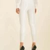 Elisabetta Franchi Leren Broeken Trousers White