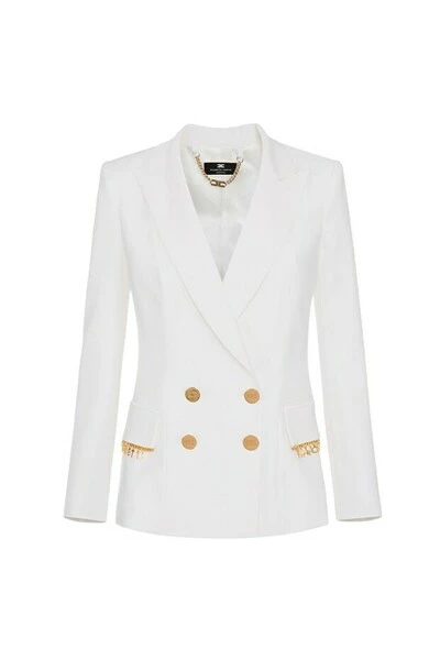 Elisabetta Franchi Blazers White 1 Elisabetta Franchi Blazers White