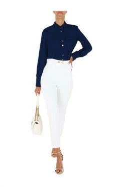 Elisabetta Franchi Longsleeve Shirts Shirt Blue -Elisabetta Franchi Winkel e957bf9625b145c4922aa54f869823ab