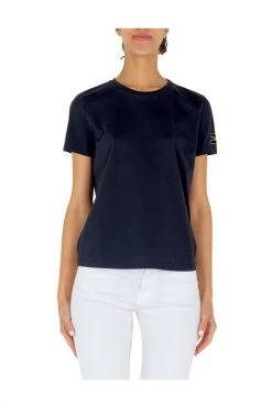 Elisabetta Franchi T-shirts CHRISTMENT T-shirt With Personalized Sleeve MA00721E2 Black -Elisabetta Franchi Winkel e98ea445f4ea176c2b59ff60c55e05ad