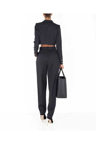 Elisabetta Franchi Vrijetijds Broeken Trousers Black 4 Elisabetta Franchi Vrijetijds Broeken Trousers Black - Afbeelding 4