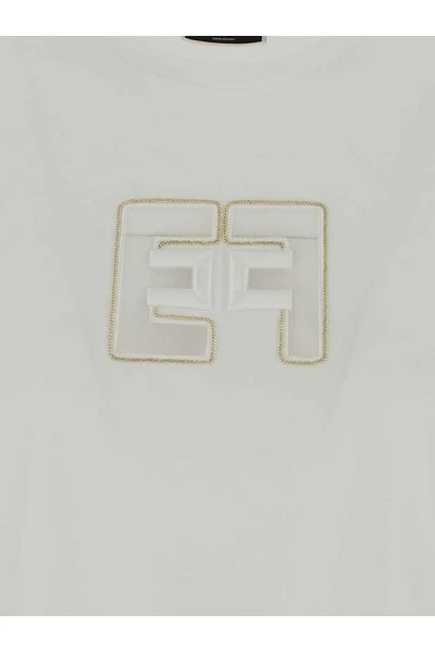 Elisabetta Franchi T-Shirts White 2 Elisabetta Franchi T-Shirts White - Afbeelding 2