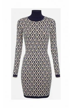 Elisabetta Franchi Casual Jurken Knitted Dresses Gray
