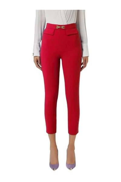Elisabetta Franchi Pantalons Slim-fit Trousers Pink 1 Elisabetta Franchi Pantalons Slim-fit Trousers Pink
