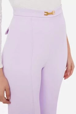 Elisabetta Franchi Wijde Broeken ELISABETTA FRACHI PALAZZO PANTS HIGH WAIST Purple -Elisabetta Franchi Winkel ea7887d537cd3d31ed9ee42c6d45525c