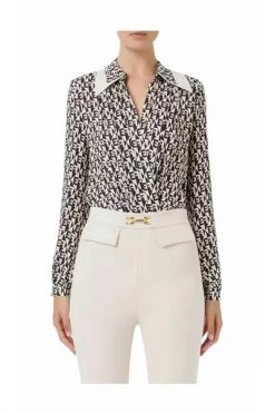 Elisabetta Franchi Longsleeve Shirts Camicia Black -Elisabetta Franchi Winkel eaa0934985140b5cb4237fee32e2cecf