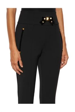 Elisabetta Franchi Wijde Broeken Wide Trousers Black