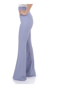 Elisabetta Franchi Wijde Broeken Trousers Purple -Elisabetta Franchi Winkel ebe6898d146e72fa41de7c4fece0dcf9