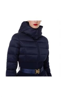 Elisabetta Franchi Gewatteerde Jassen DOWN FILLED COMFORTER Blue