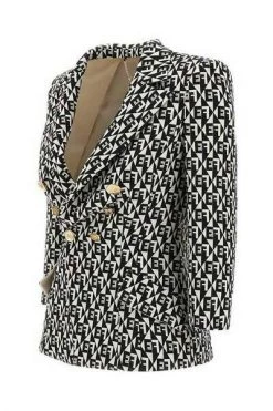 Elisabetta Franchi Blazers Double-breasted Jacket Black