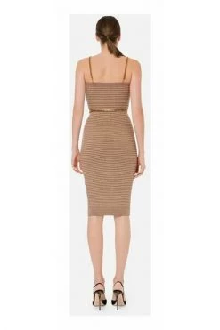 Elisabetta Franchi Casual Jurken Dress With Chain Belt Brown 6 Elisabetta Franchi Casual Jurken Dress With Chain Belt Brown -Elisabetta Franchi Winkel ed3f6a13588e84c36c419880cbc18c0d