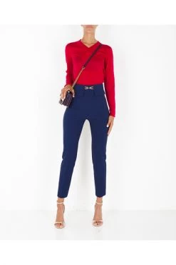 Elisabetta Franchi Pantalons Trousers Blue -Elisabetta Franchi Winkel ed5e67a652902fabfbfa66e037cbab09