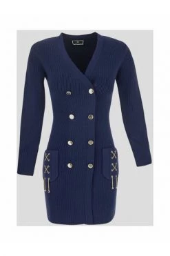 Elisabetta Franchi Casual Jurken Knitted Dresses Blue -Elisabetta Franchi Winkel eda9501d0dd8f1c6fe843f24d2c083b9
