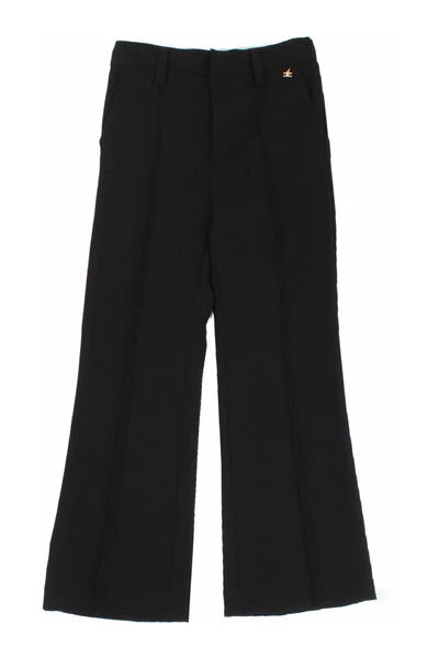 Elisabetta Franchi Lange Broeken Wide Trousers Black 1 Elisabetta Franchi Lange Broeken Wide Trousers Black
