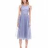 Elisabetta Franchi Jurken Dress With Top And Tulle Skirt Purple