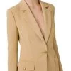 Elisabetta Franchi Blazers Single Breasted Blazer Beige