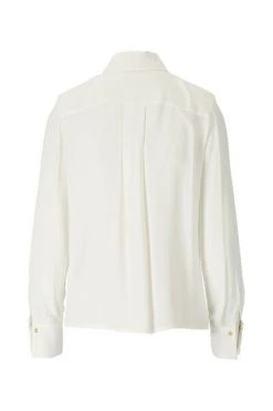Longsleeve Shirts ELISABETTA FRANCHI IVORY SHIRT WITH STUDS Beige