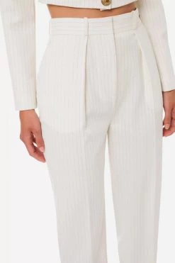 Elisabetta Franchi Pantalons Tapered Trousers White