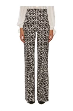 Elisabetta Franchi Pantalons Straight Trousers Black