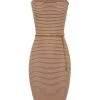 Elisabetta Franchi Casual Jurken Dress With Chain Belt Brown